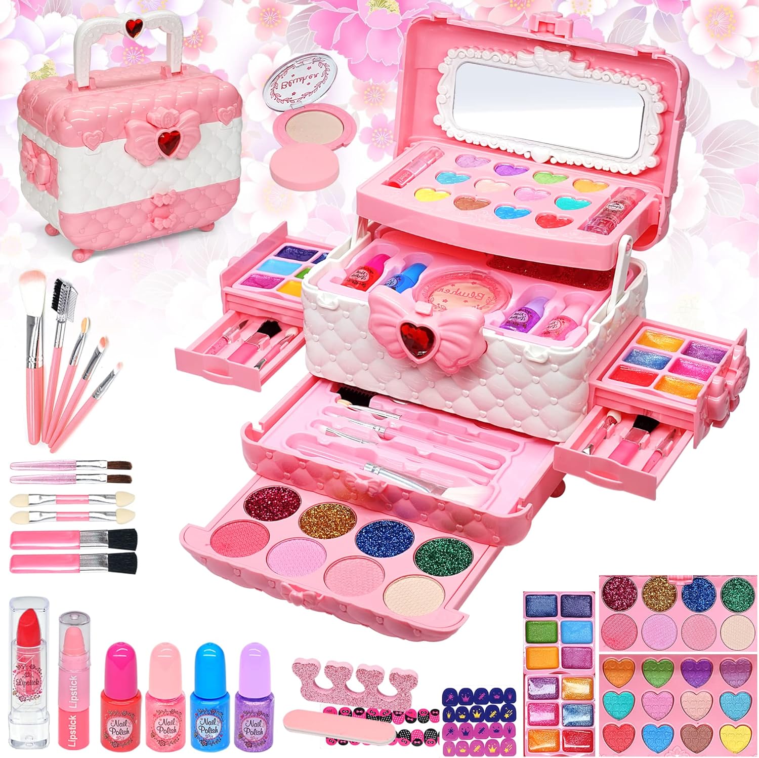 Mrabbitoo Kids Makeup Set Girls — Washable Face Paint Kit