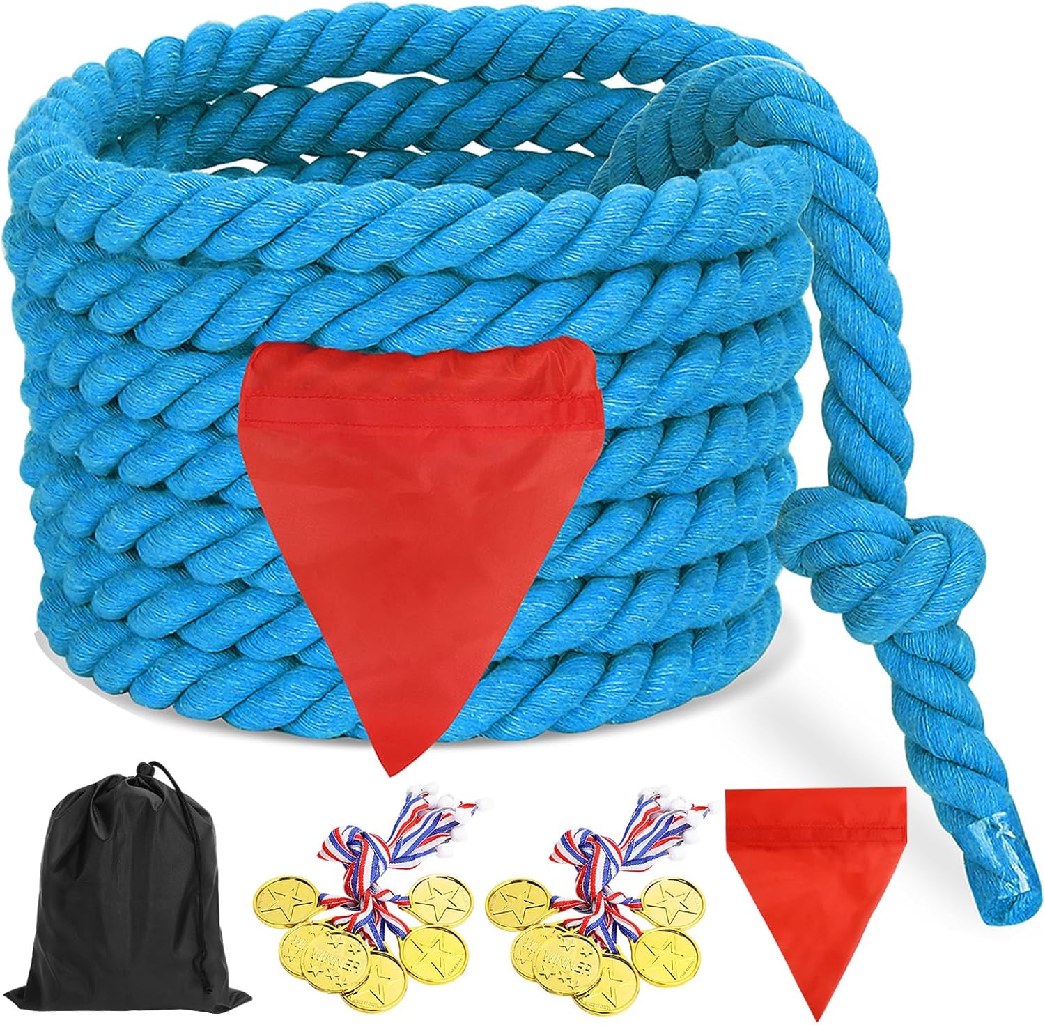 CWLAKON Tauziehen Seil 6 m mit Medaillen — Outdoor Partyspiel