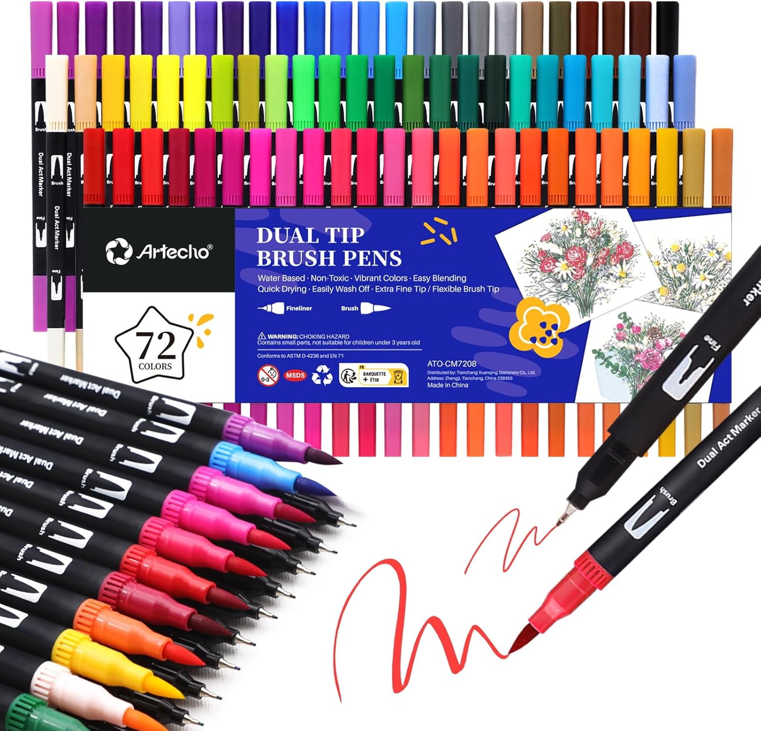 Artecho Dual Brush Pen Set (72 Farben)