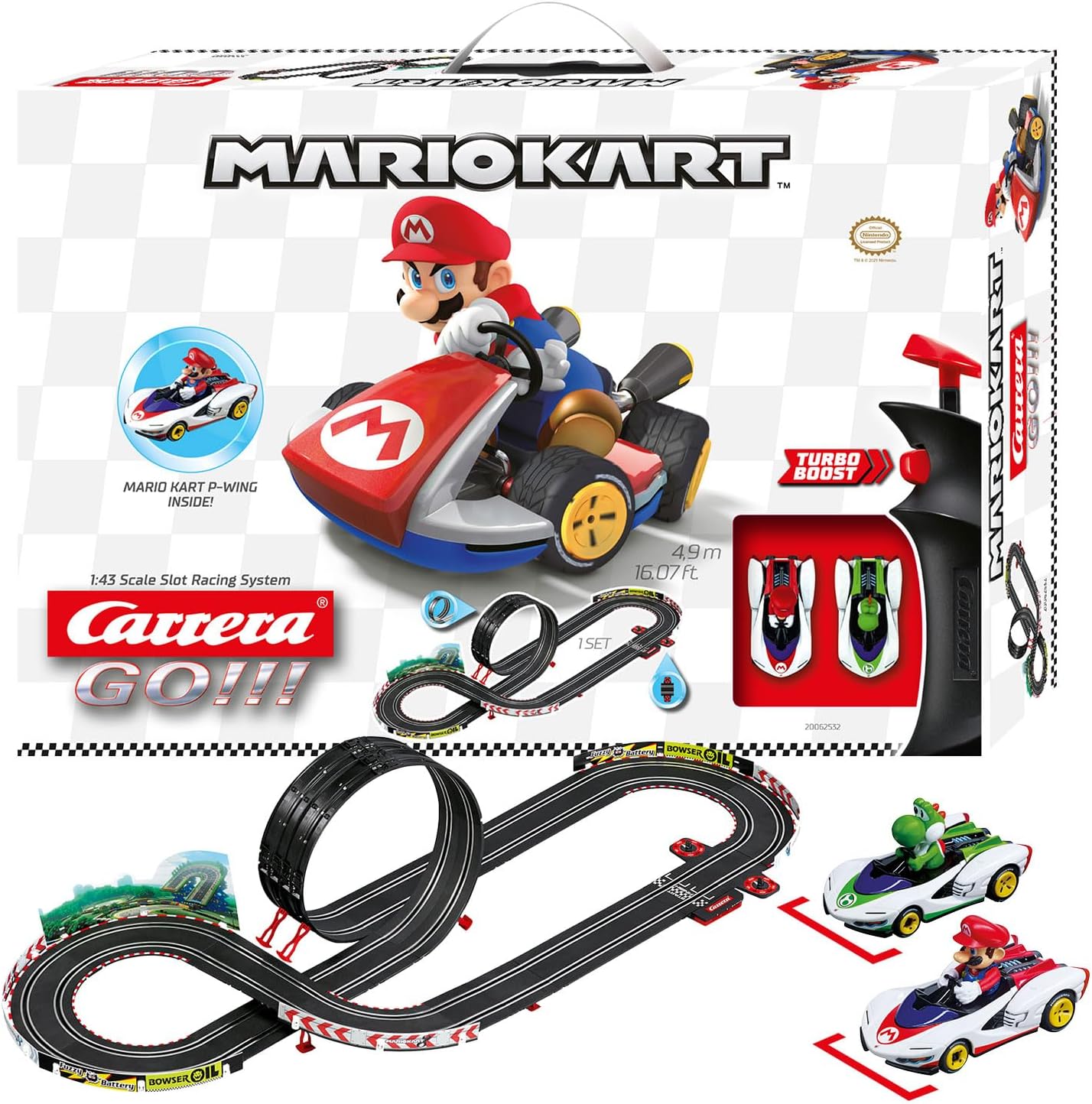 Carrera GO!!! Mario Kart P-Wing Rennbahn